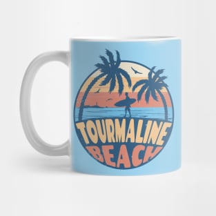 Vintage Surfing Tourmaline Beach, California // Retro Summer Vibes // Grunge Surfer Sunset Mug